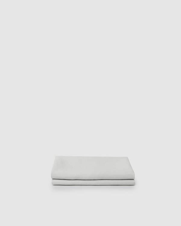 Shop Sunday Morning Marcel Linen Fitted Sheet - Milk Shop Sunday Morning Marcel Linen Fitted Sheet - Milk