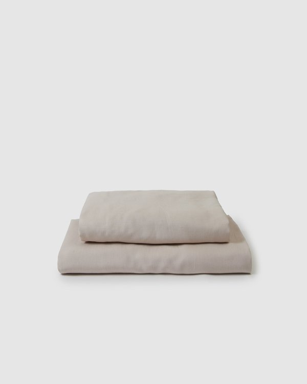 Shop Sunday Morning Marcel Linen Sheet Set - Blush Shop Sunday Morning Marcel Linen Sheet Set - Blush