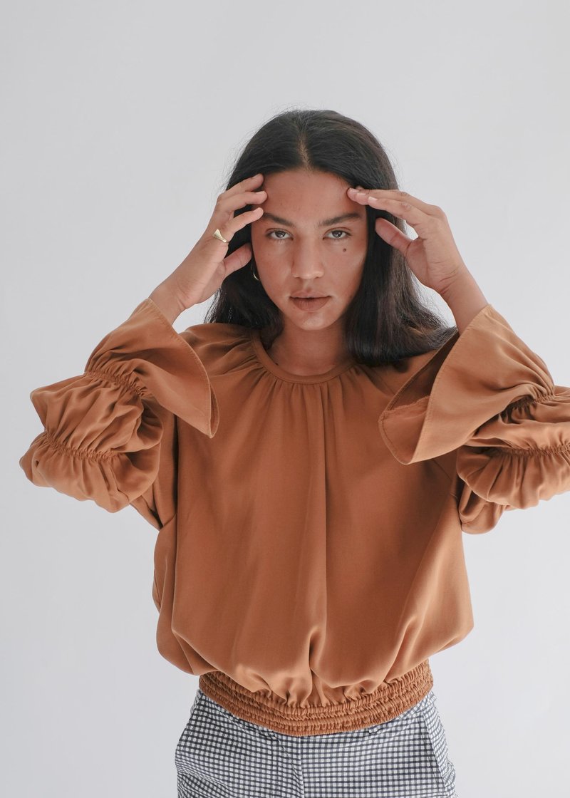 OhSevenDays The Monday Marie Elasticated Puff Sleeve Blouse