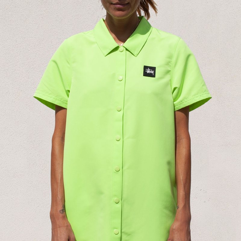 green emerald velvet dress Stussy Markham Rib Dress Green