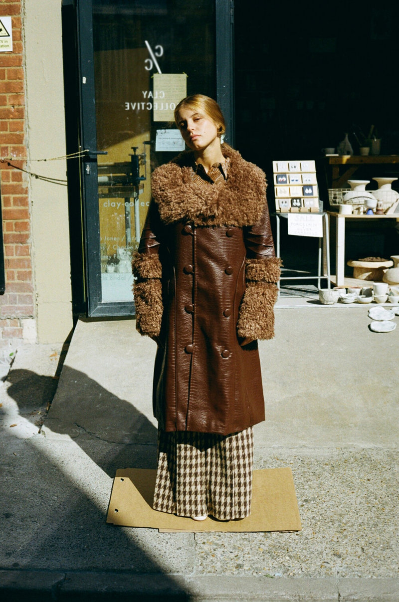 House of Sunny Penny Coat - Chocolate | Garmentory