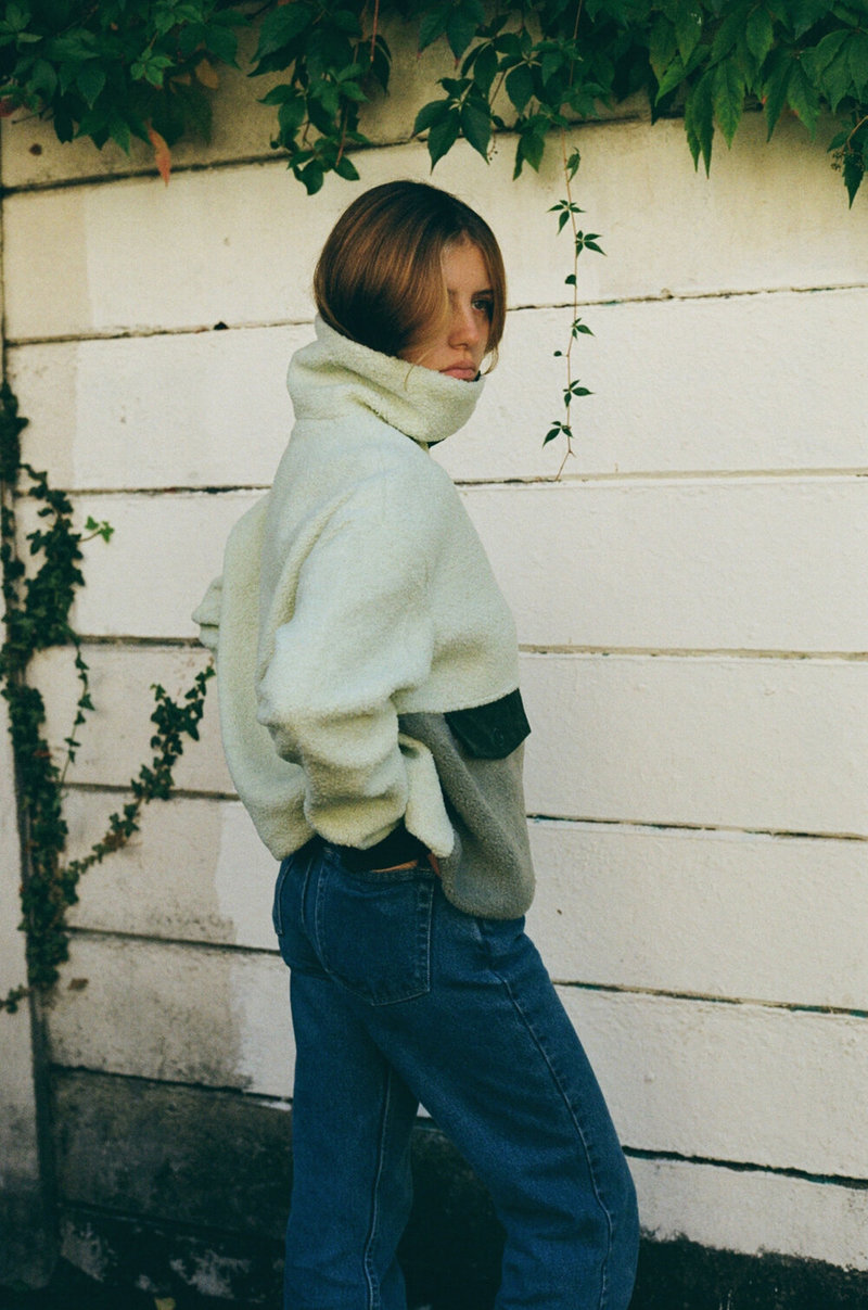 House of Sunny Teddy Pullover - Pistachio | Garmentory