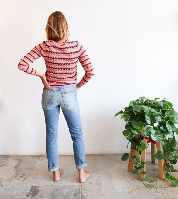 Manoush Pull Petit Coeur Rose Garmentory