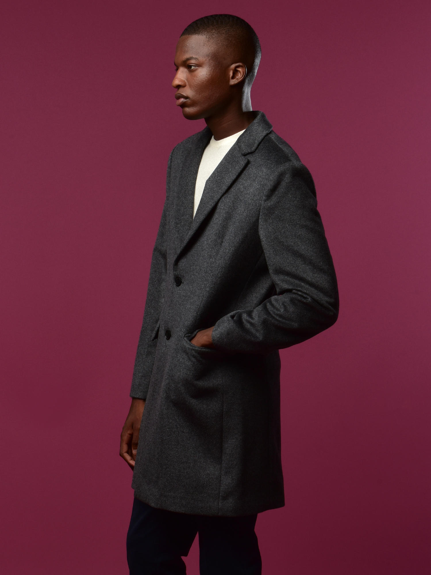 PURE CASHMERE NYC Cashmere Tailored Coat Grey Garmentory