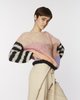 Maiami Mohair Big Sweater With Striped Sleeves - Thumbnail 2