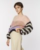 Maiami Mohair Big Sweater With Striped Sleeves - Thumbnail 7
