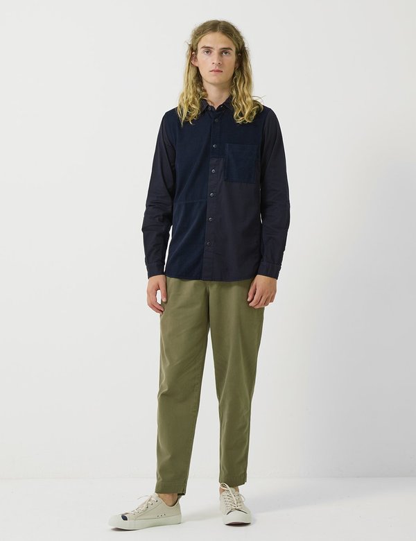 Folk Clothing Folk The Assembly Pleated Trousers - Soft Green Brushed Folk Clothing Folk The Assembly Pleated Trousers - Soft Green Brushed