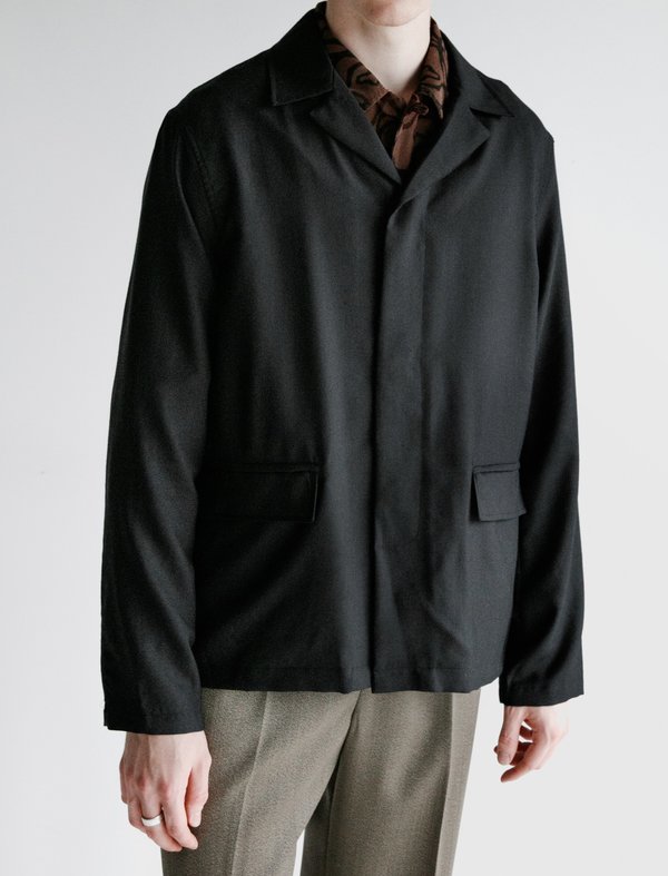 Our Legacy Piraya Panama Wool Jacket - Black | Garmentory