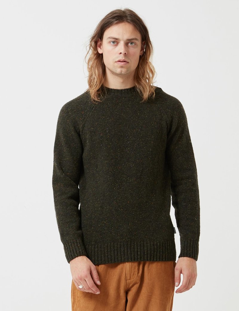 Barbour Netherton Crew Neck Knit Sweater - Forest | Garmentory