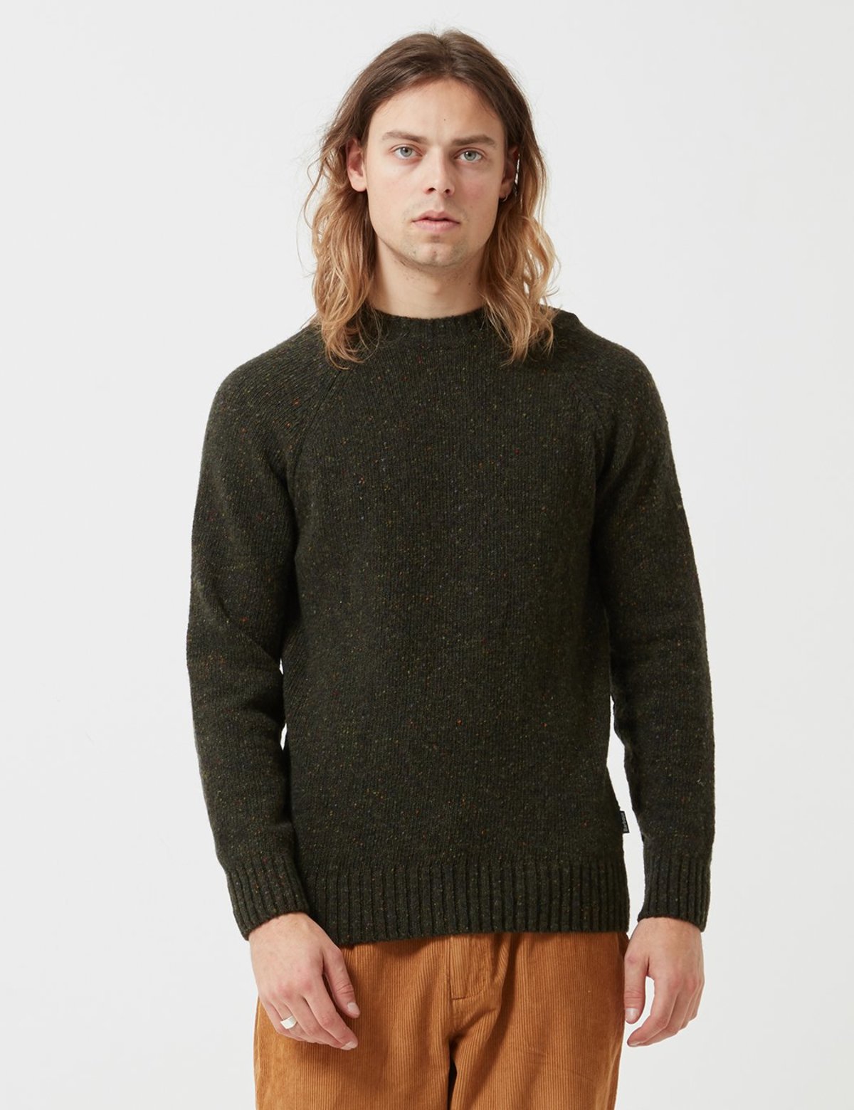 Barbour Netherton Crew Neck Knit Sweater - Forest | Garmentory