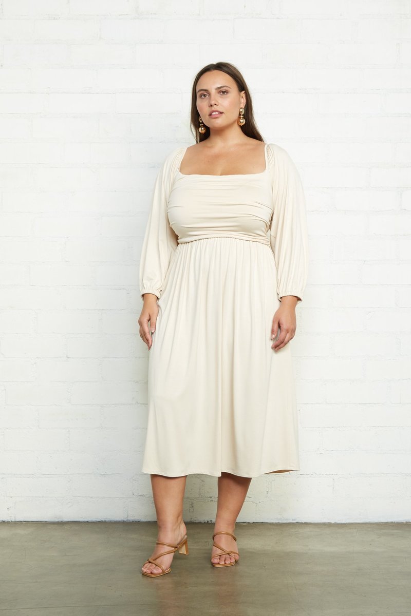 Rachel Pally Dory Plus Size Dress Cream Garmentory