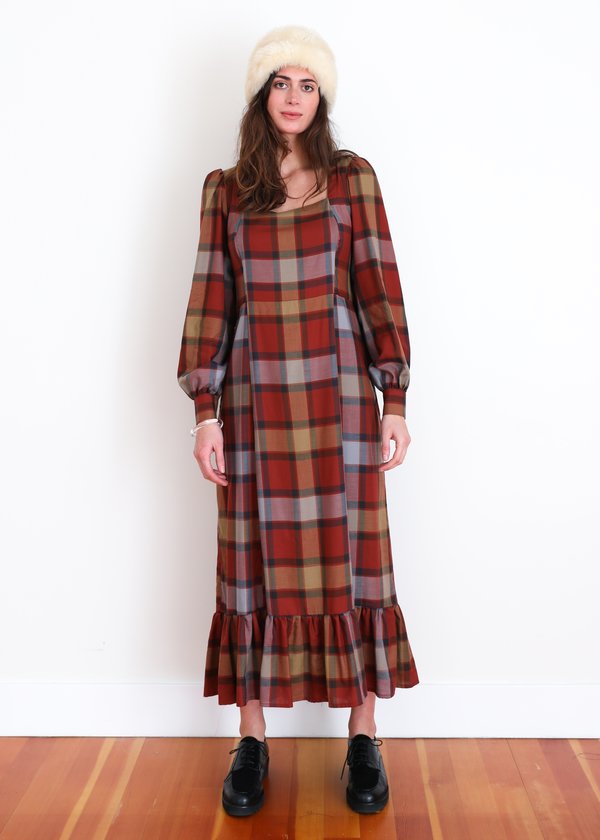 Gravel & Gold Velutina Dress - Plaid Gravel & Gold Velutina Dress - Plaid