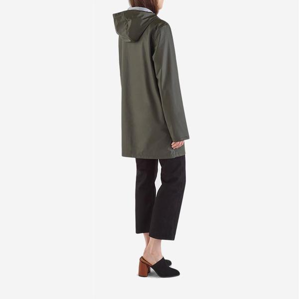 Stutterheim Stockholm Unisex Lightweight hooded raincoat in green