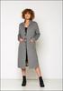 Umit Unal Contrast Stitch Peacoat - gray - Thumbnail 1