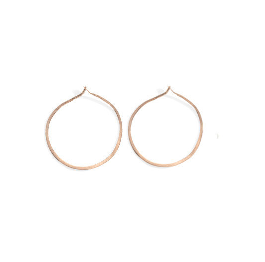 Blanca Monrós Gómez Round Hoop Earrings in 14K Rose Gold Blanca Monrós Gómez Round Hoop Earrings in 14K Rose Gold
