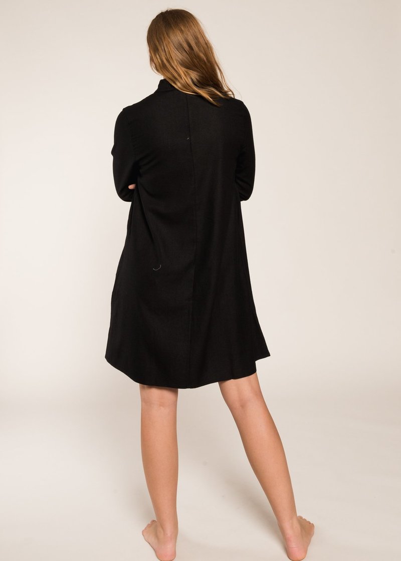 ali golden mock neck dress Ali Golden Mock Neck Dress - Black