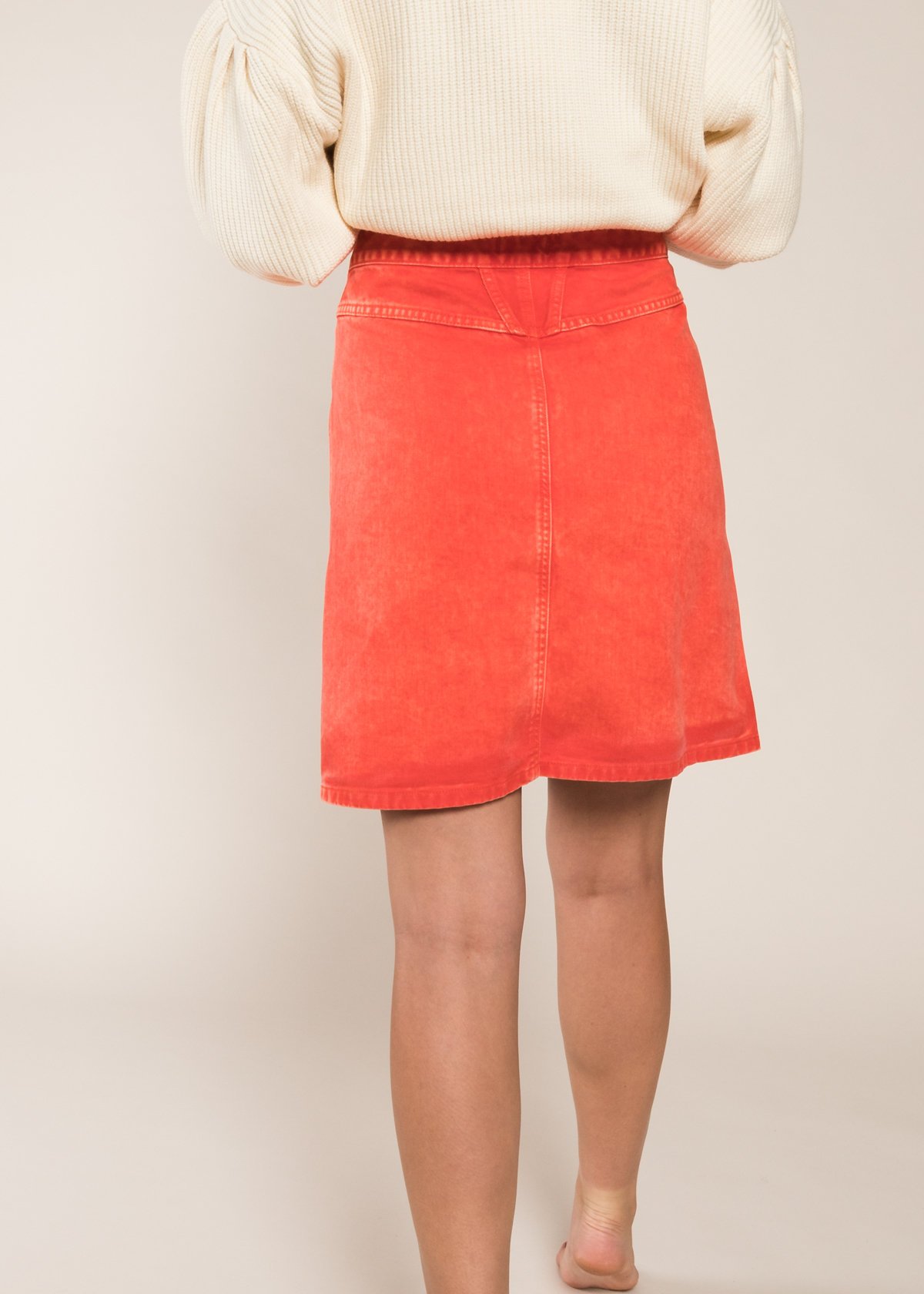 CLOSED Colored Denim Skirt Papaya Garmentory