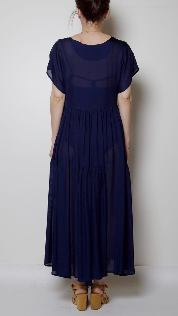 chinese dress ladies Runaway The Label - Florenza Maxi Dress in Navy main image 1