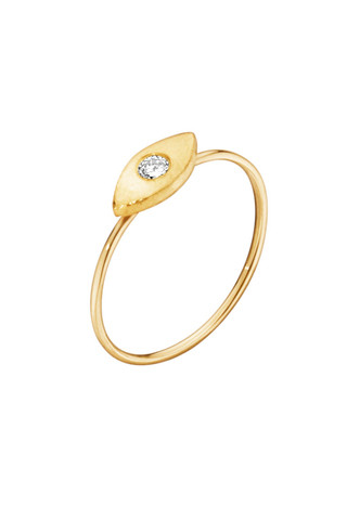 Katrine Kristensen - "Eye" 24K Gold Ring With Diamond Eye Katrine Kristensen - "Eye" 24K Gold Ring With Diamond Eye