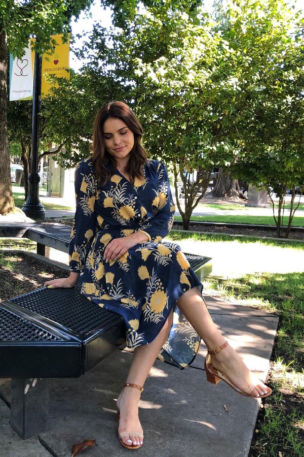 pretty woman blue dress Sequana Tie Dye Boho Dress main image 1