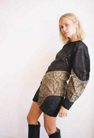 knee length dresses for ladies Velvet Sequins Mini Dress