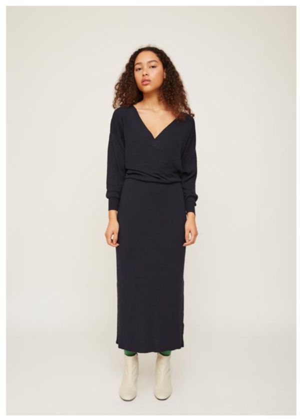 short sleeve knit dress midi Donna Karan New York Women's Knit Short Sleeve Midi Dress
