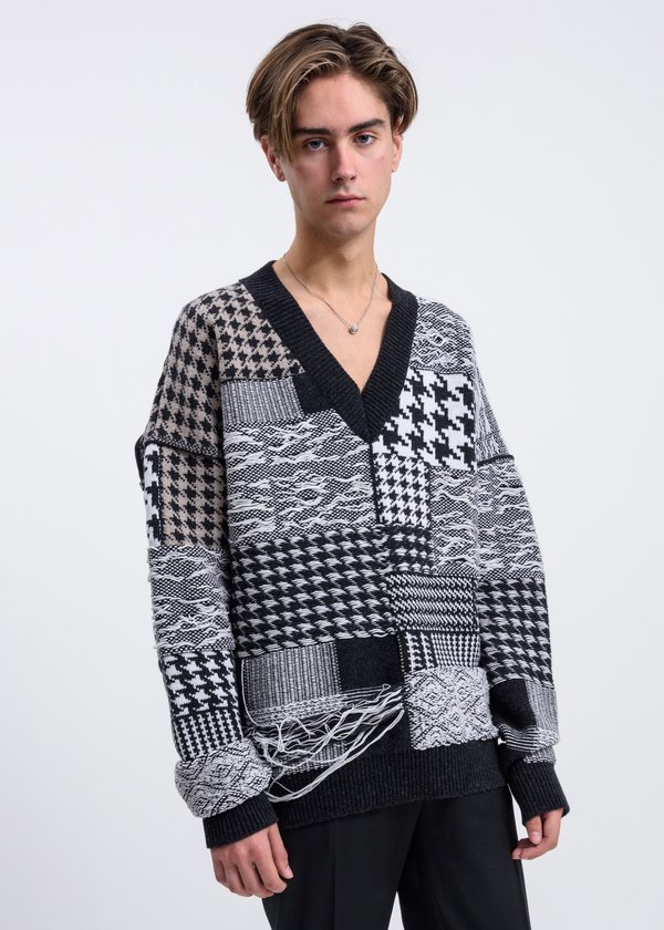 CMMN SWDN apollo patchwork ニット19aw CMMN SWDN apollo patchwork ニット
