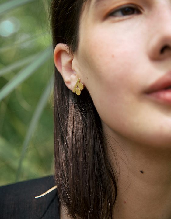 Lila Rice Suneja Earrings - Brass Lila Rice Suneja Earrings - Brass