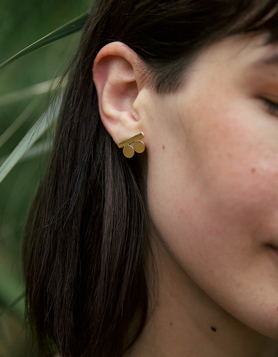 Lila Rice Suneja Earrings - Brass Lila Rice Suneja Earrings - Brass