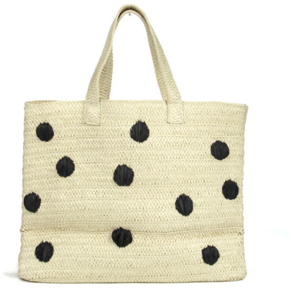 BTB Los Angeles Vacay Tote - Polka Dot Natural BTB Los Angeles Vacay Tote - Polka Dot Natural