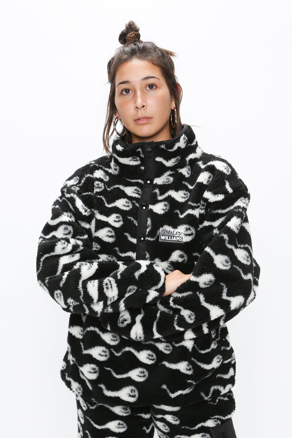 Ashley Williams Juju Fleece Jacket - Happy Sperm | Garmentory