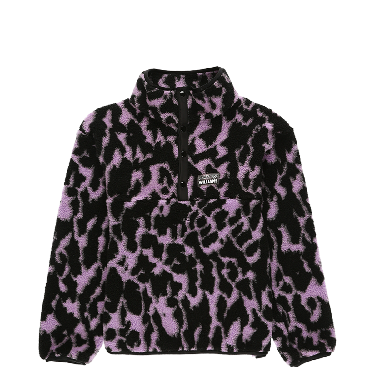 Ashley Williams Juju Fleece Jacket - Lilac Animal | Garmentory