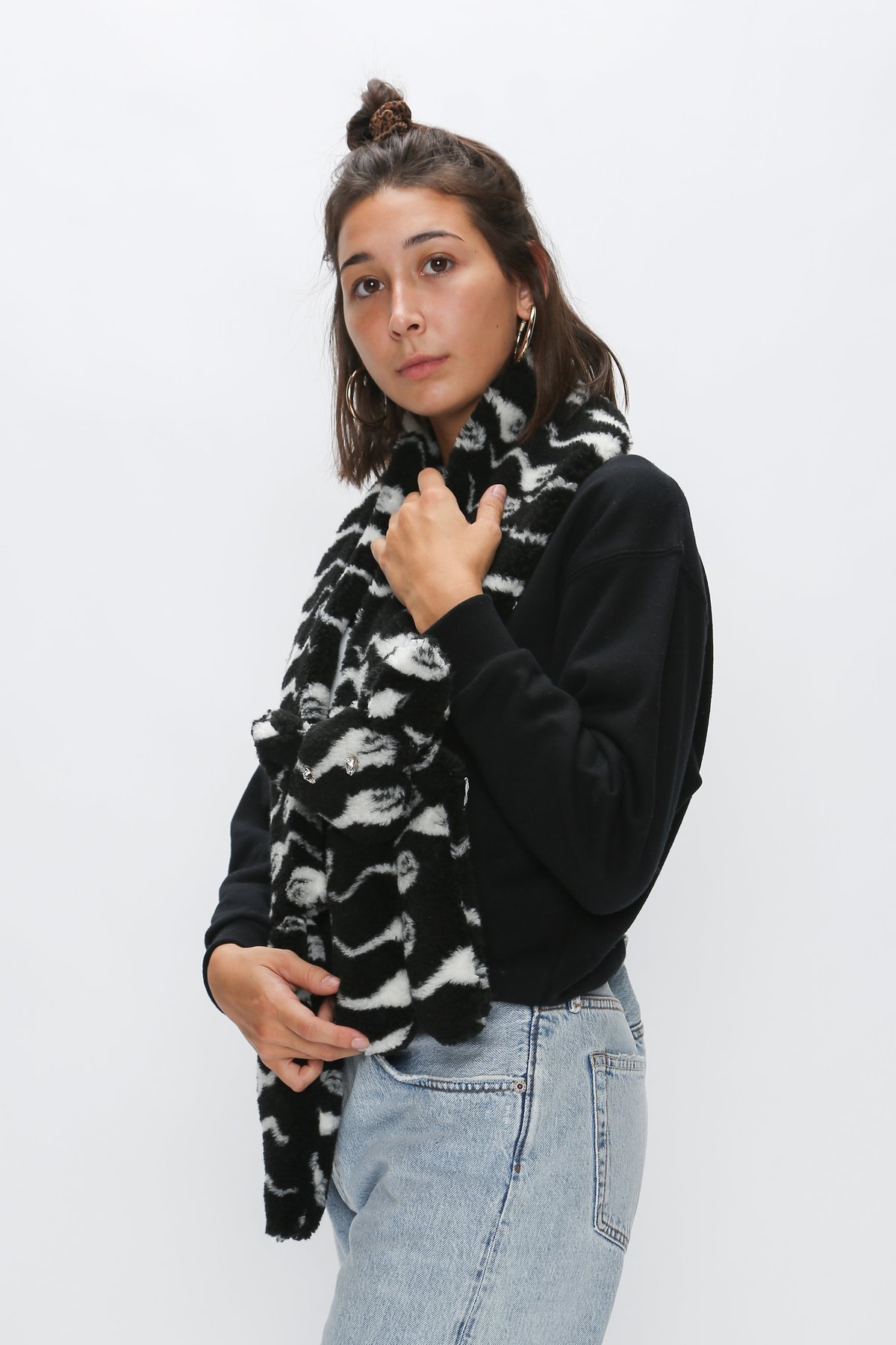 ashley williams scarf マフラー Ashley Williams / アシュリー・ウィリアムズ】 PATCHWORK KNIT SCARF