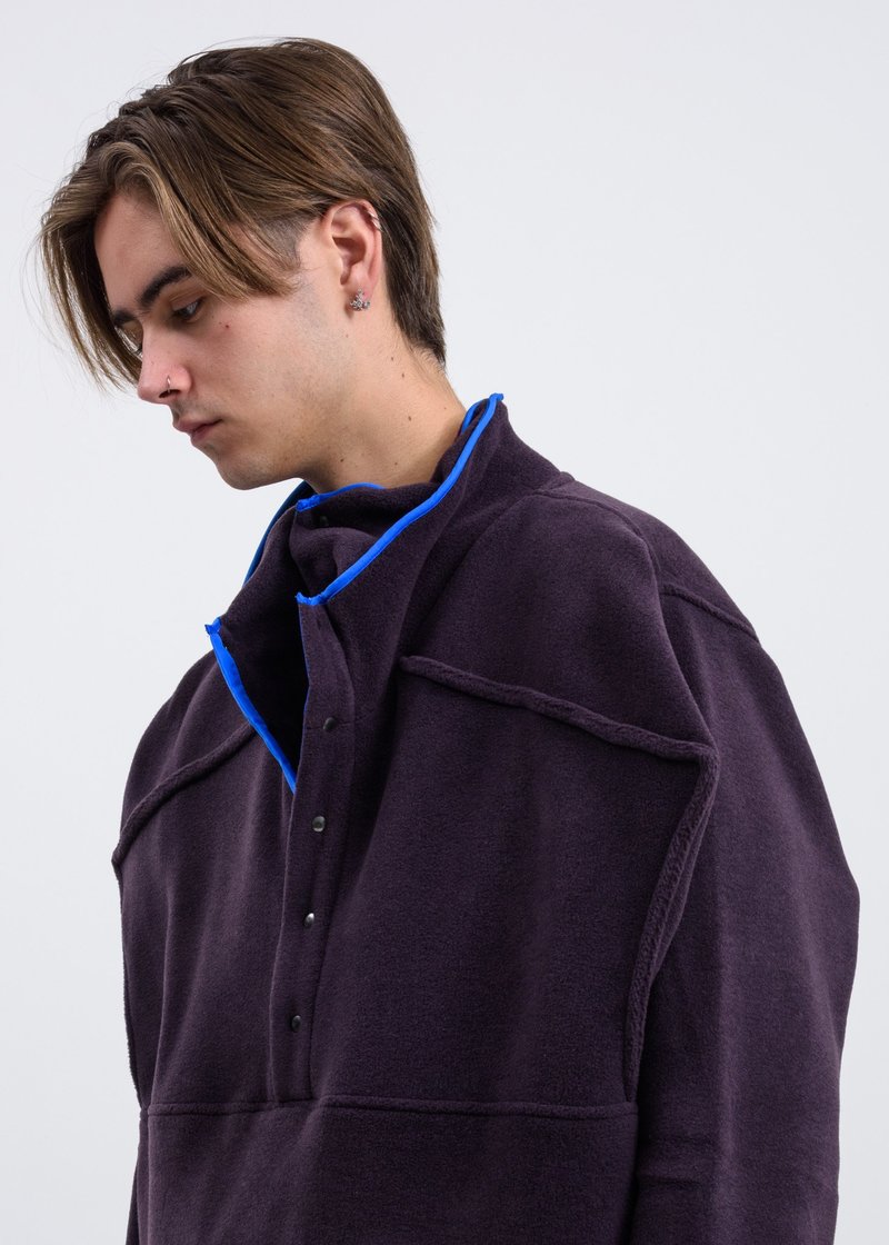 Y/project Fleece Pop-Up Sweater - Purple | Garmentory