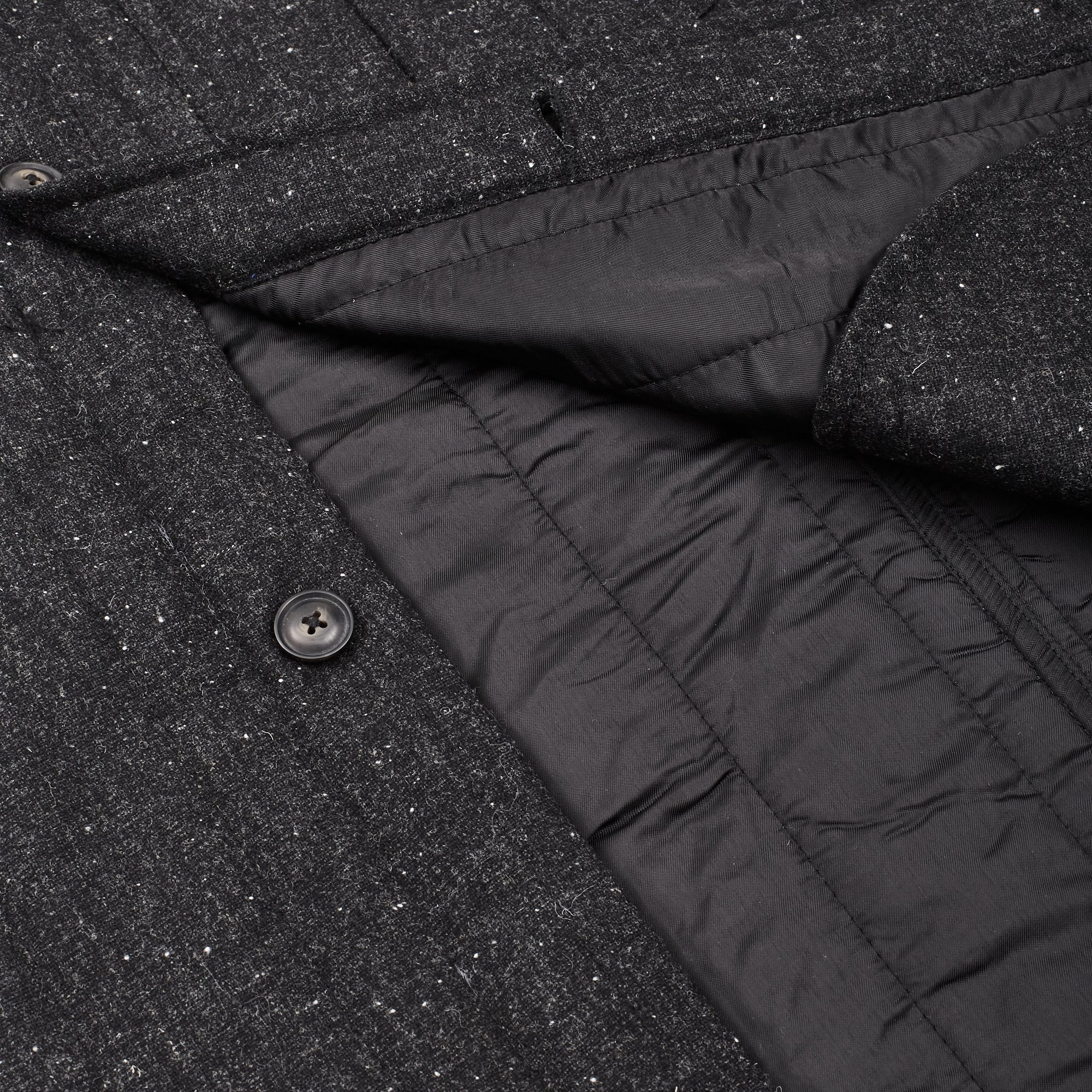 Corridor Wool Tweed Quilted Jacket Charcoal Garmentory