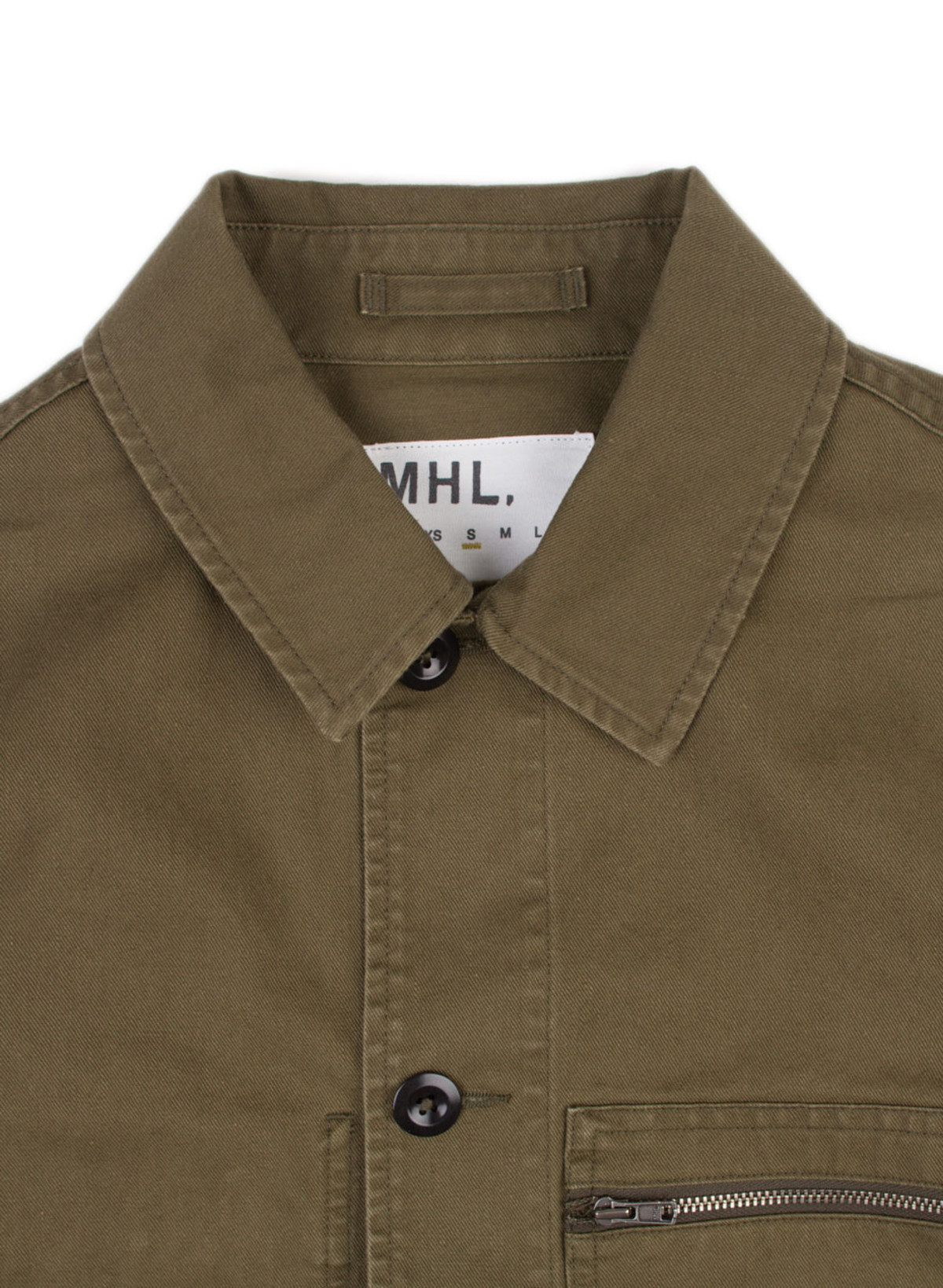 Men's MHL Margaret Howell Zip Pocket Jacket Japanese Drill