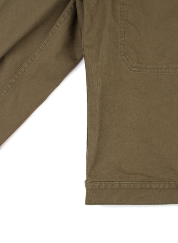 Men's MHL Margaret Howell Zip Pocket Jacket Japanese Drill Khaki