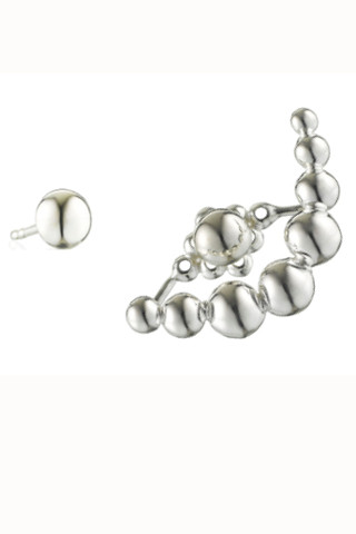 Katrine Kristensen - Large Bullet Silver Earring Single Katrine Kristensen - Large Bullet Silver Earring Single