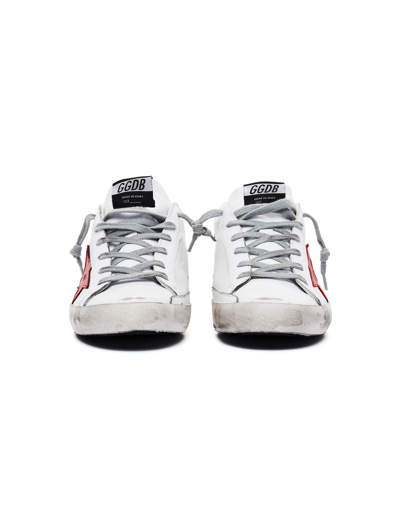 関税負担なし☆Golden  SUPER STAR スニーカー WHITE/RED Golden Goose Superstar Sneakers - White/Red Star | Garmentory