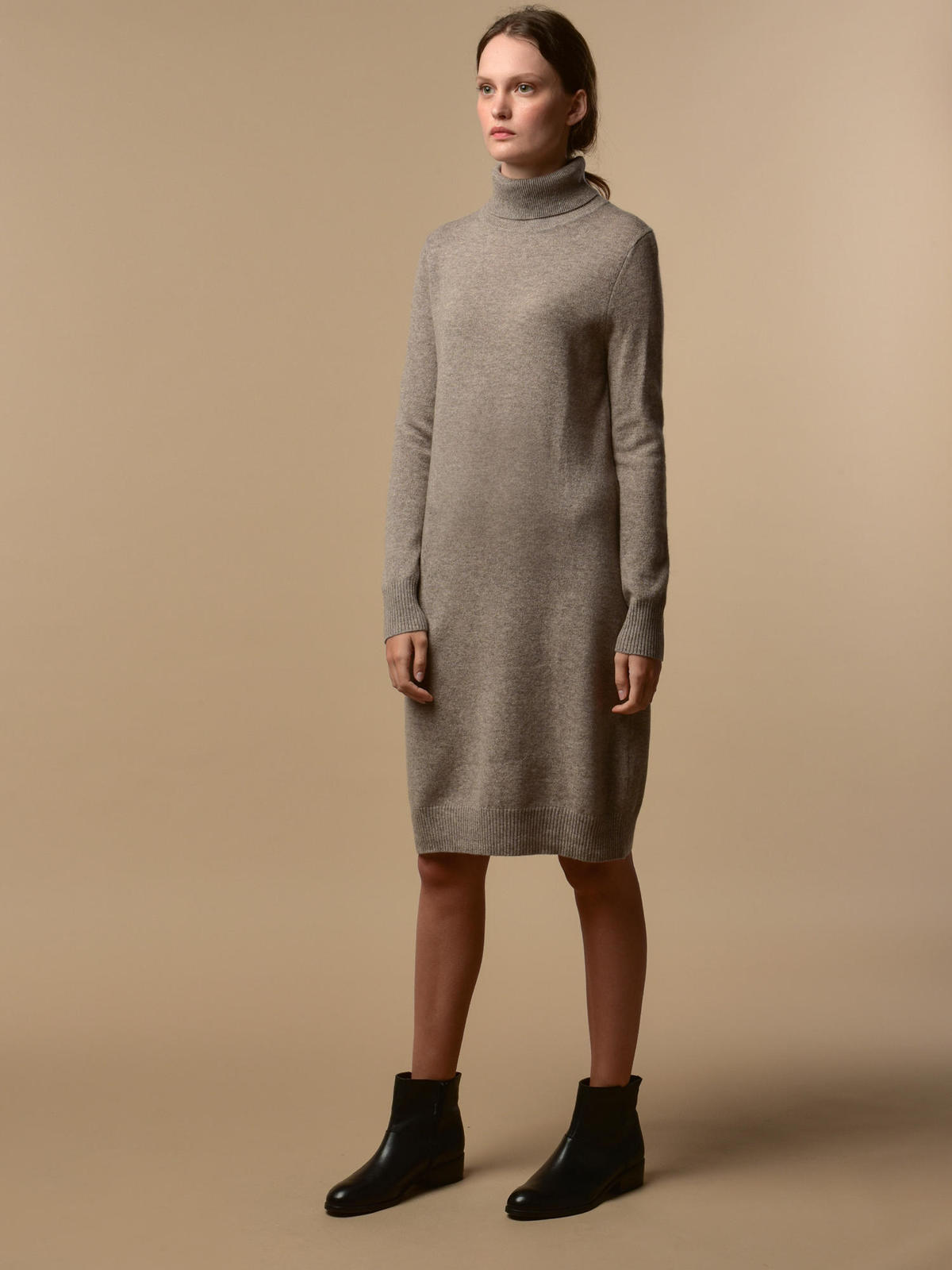 Fashion Beige Cashmere Dress Theory Women's Donegal Sweater Dress In Cream  Multi Size Xs Cashmere/Wool