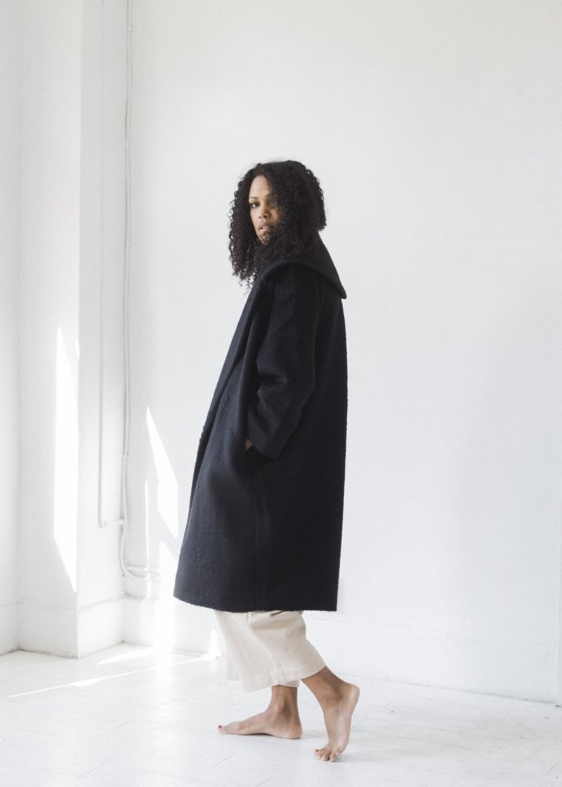 Line Knitwear Emmi Coat - Caviar