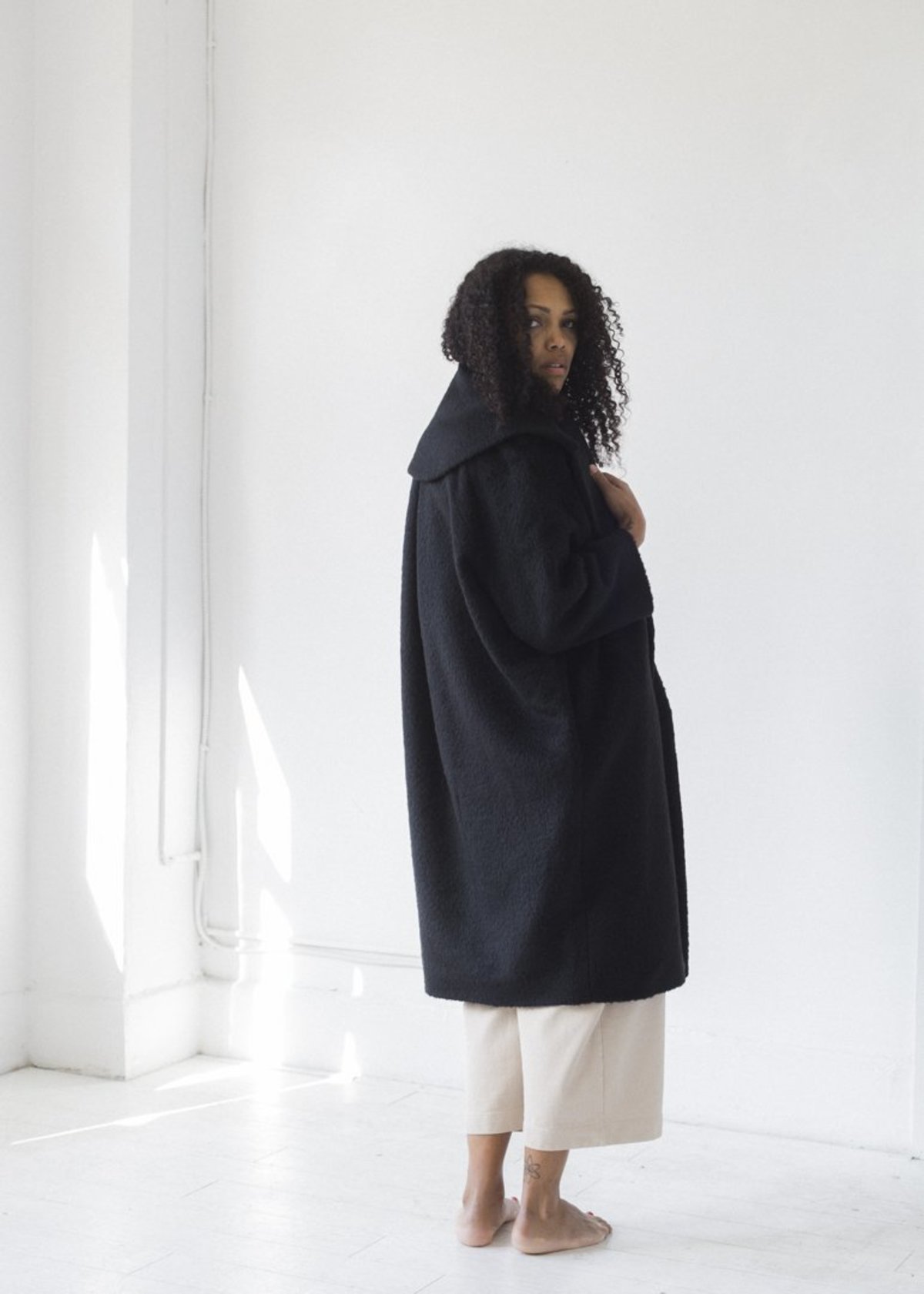 Line Knitwear Emmi Coat - Caviar - Image 4 of 5
