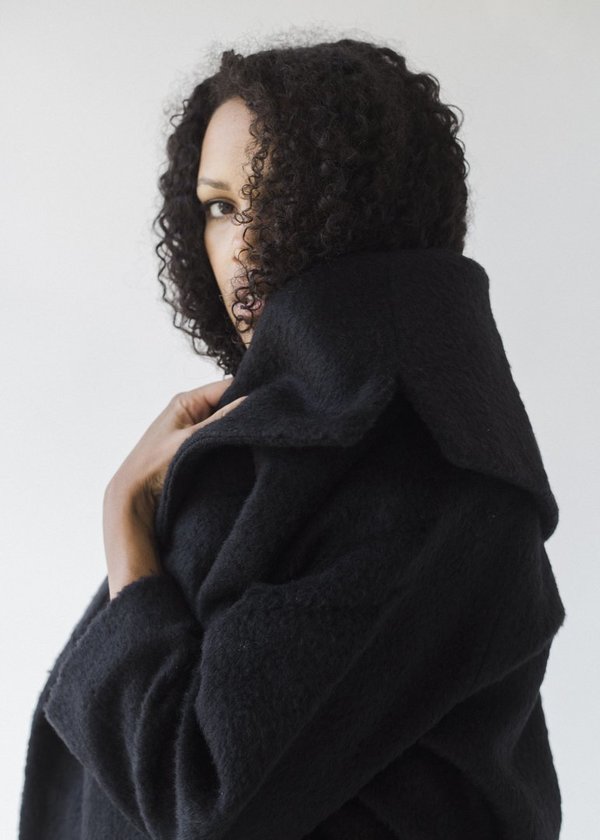 Line Knitwear Emmi Coat - Caviar