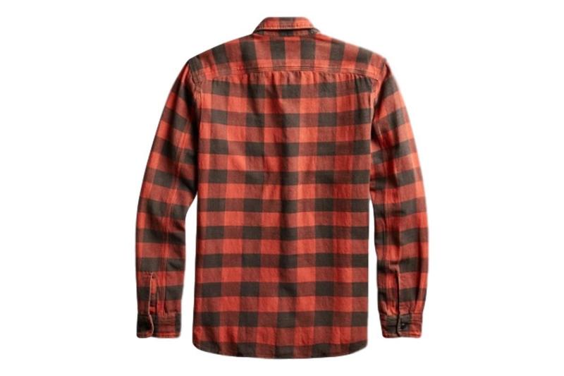 RRL Plaid Twill Workshirt - Red Sulphur Black | Garmentory