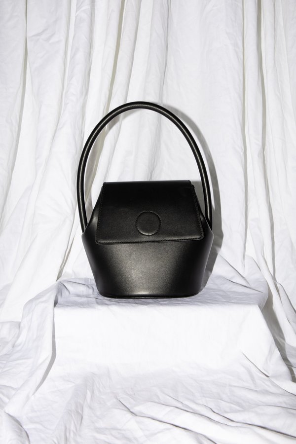 Modern Weaving Arch Top Handle Bag - Black | Garmentory