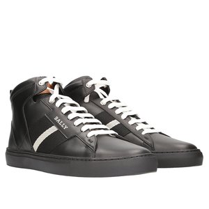BALLY Hedern Leather High Top Sneaker - BLACK | Garmentory display picture 3