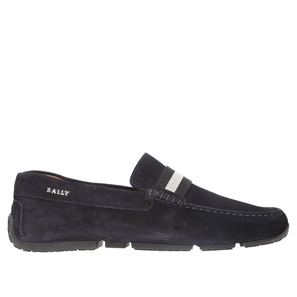 BALLY Pearce Suede Driving Loafers - Blue | Garmentory