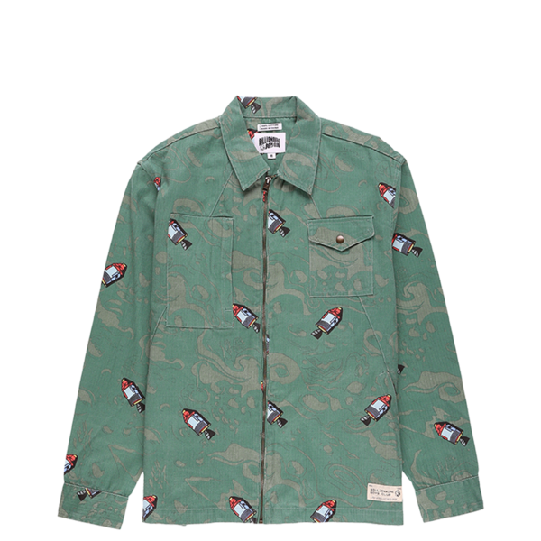 Billionaire Boys Club Space Long Sleeve Woven Shirt - Deep Grass Green Billionaire Boys Club Space Long Sleeve Woven Shirt - Deep Grass Green