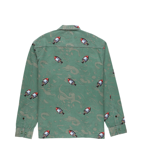 Billionaire Boys Club Space Long Sleeve Woven Shirt - Deep Grass Green Billionaire Boys Club Space Long Sleeve Woven Shirt - Deep Grass Green