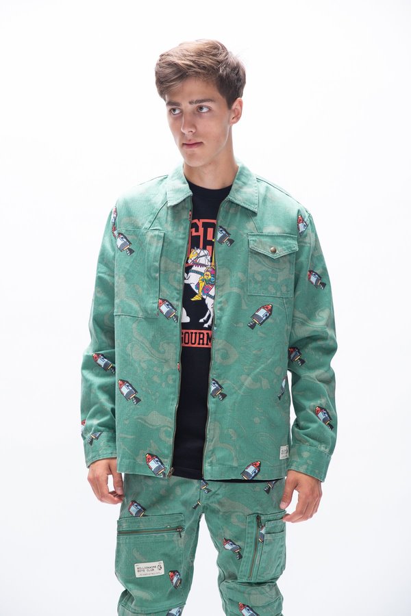 Billionaire Boys Club Space Long Sleeve Woven Shirt - Deep Grass Green Billionaire Boys Club Space Long Sleeve Woven Shirt - Deep Grass Green